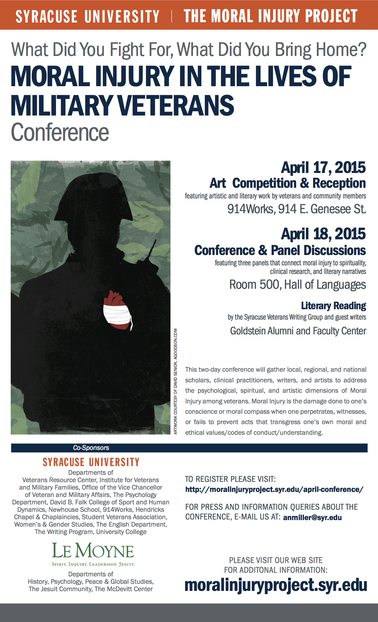 Reception & Conference Flyers The Moral Injury Project Syracuse